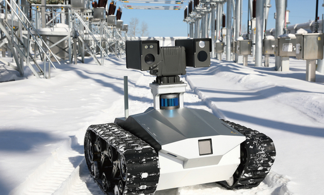 Extreme Cold Substation Inspection Robot, Snow Track, Low-Temperature Cold Start